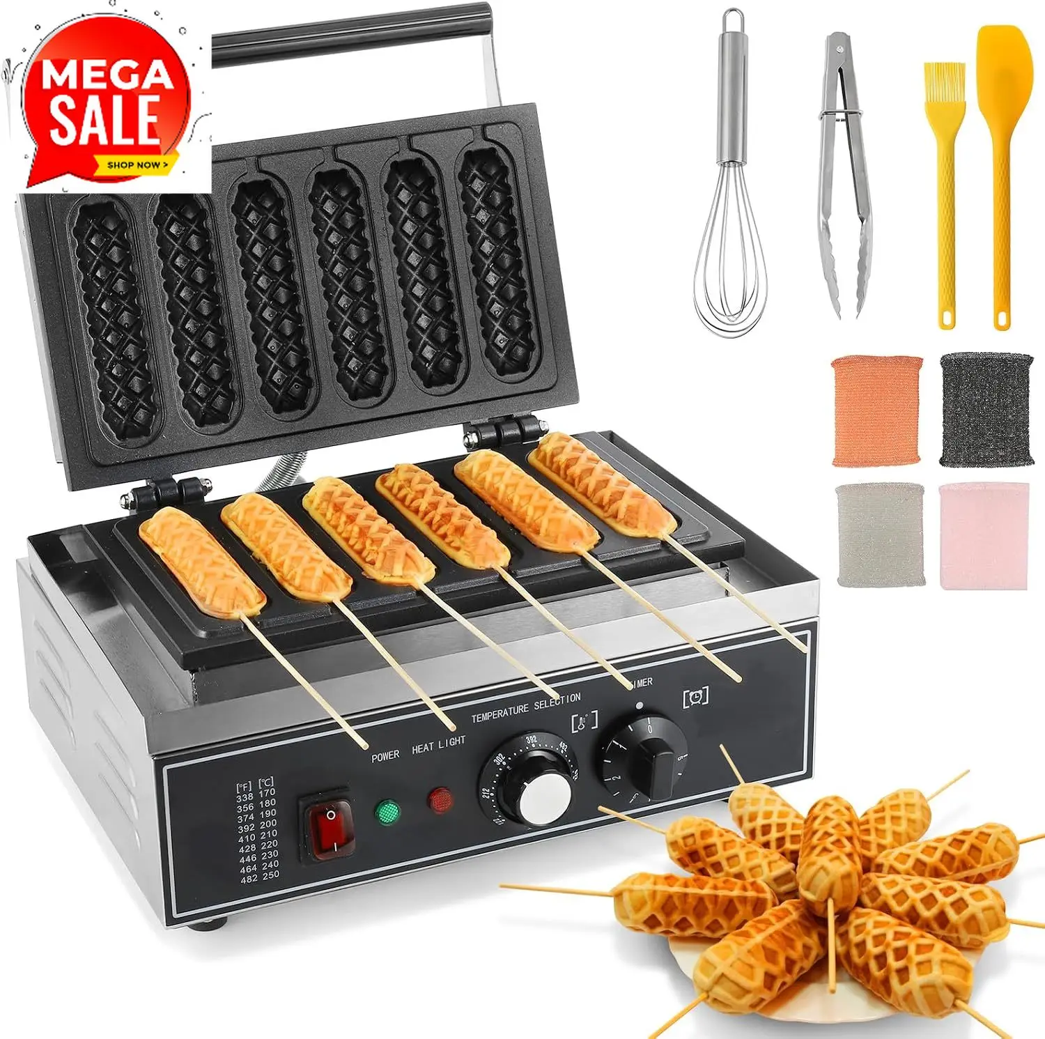 6Pcs Corn Dog Maker, 1550W Com – обзор и цена Corn Dog Stick