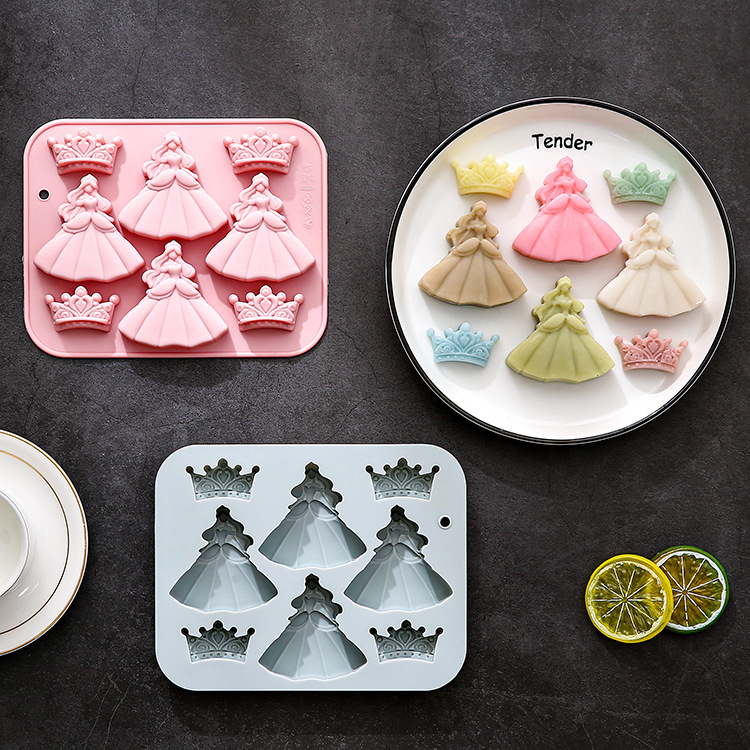 8 отверстий 3d платье принцесс – обзор и цена Bunny Cake Mold