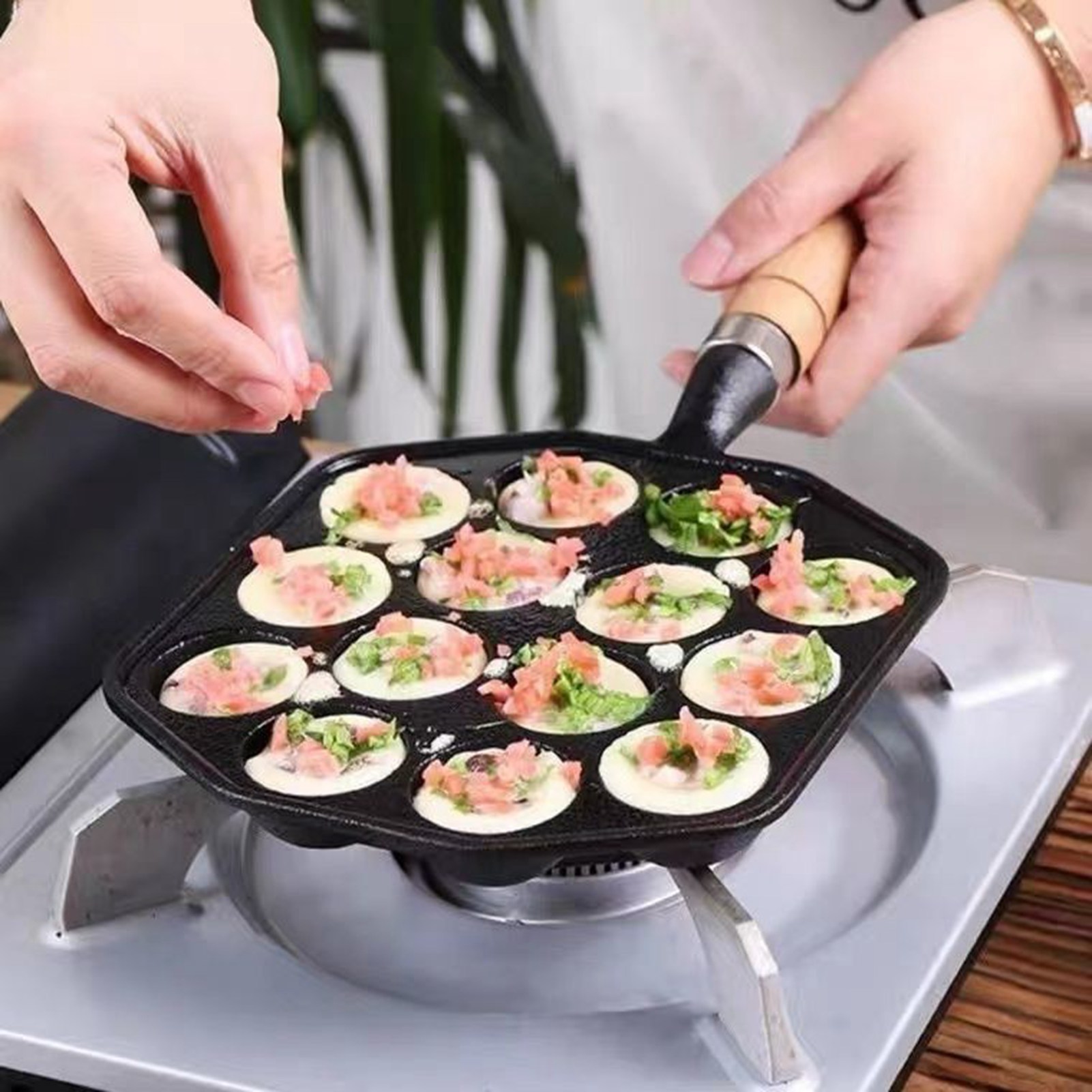 Форма для мяса с 14 отверстиям – обзор и цена Takoyaki Grill Plate