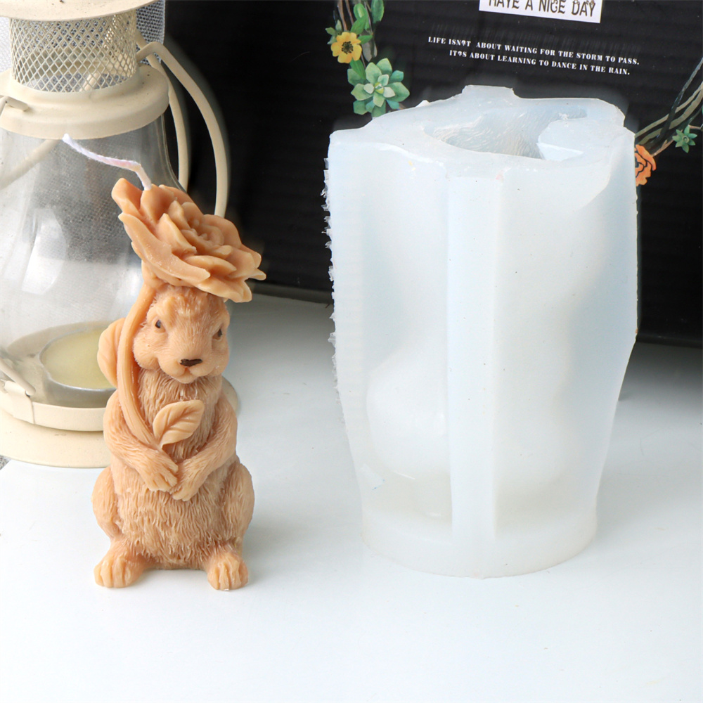 3D цветок кролик свеча силикон – обзор и цена Bunny Cake Mold