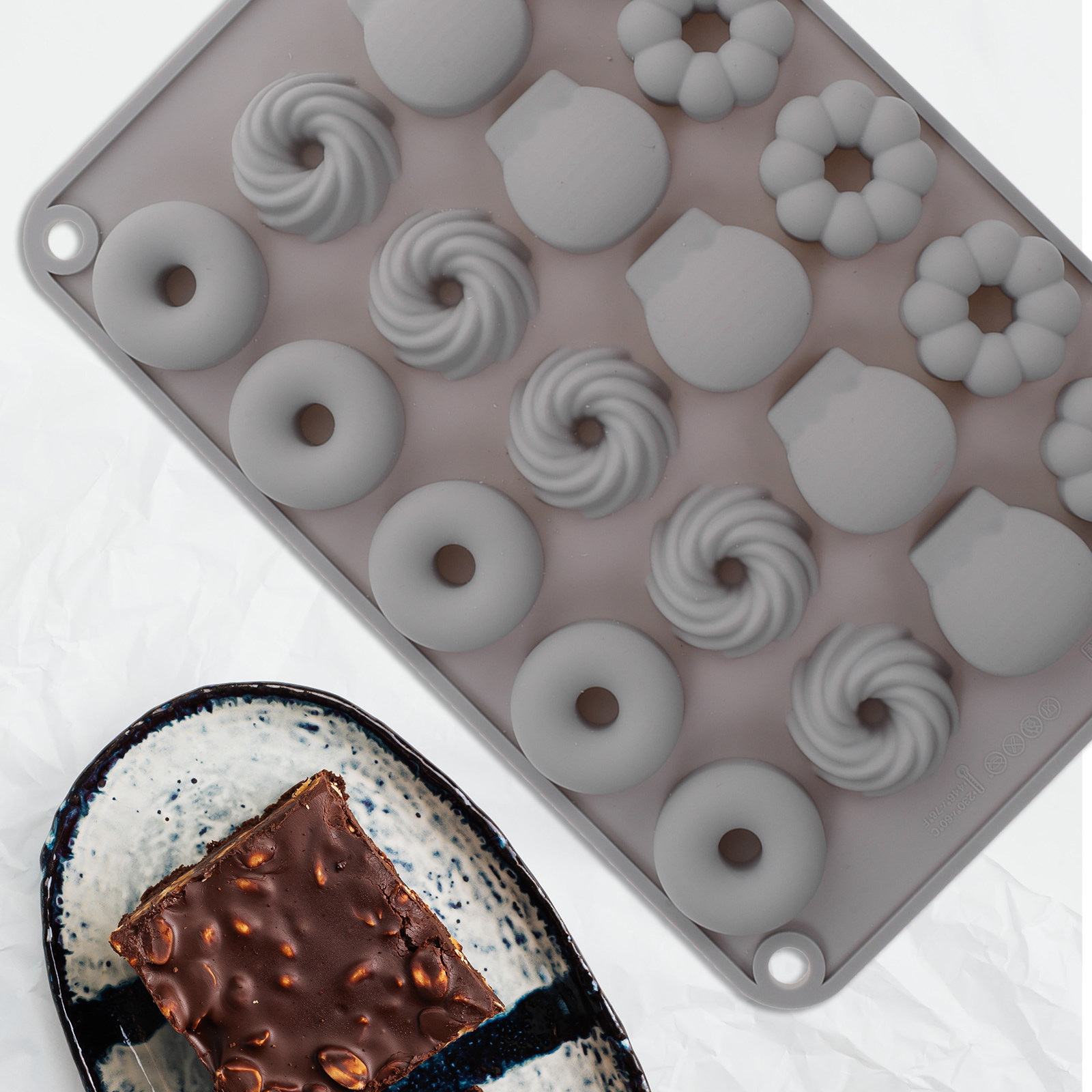 Мини-форма для шоколадных понч – обзор и цена Donut Mold Silicone